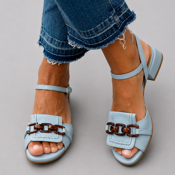 Azzurra Sandali Catena Metallica Comfort