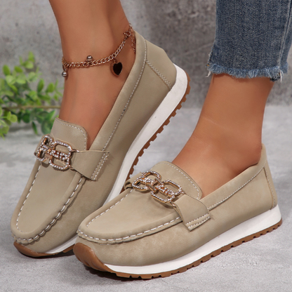 Emma Mocassini Comfort Chic Fibbia Diamante