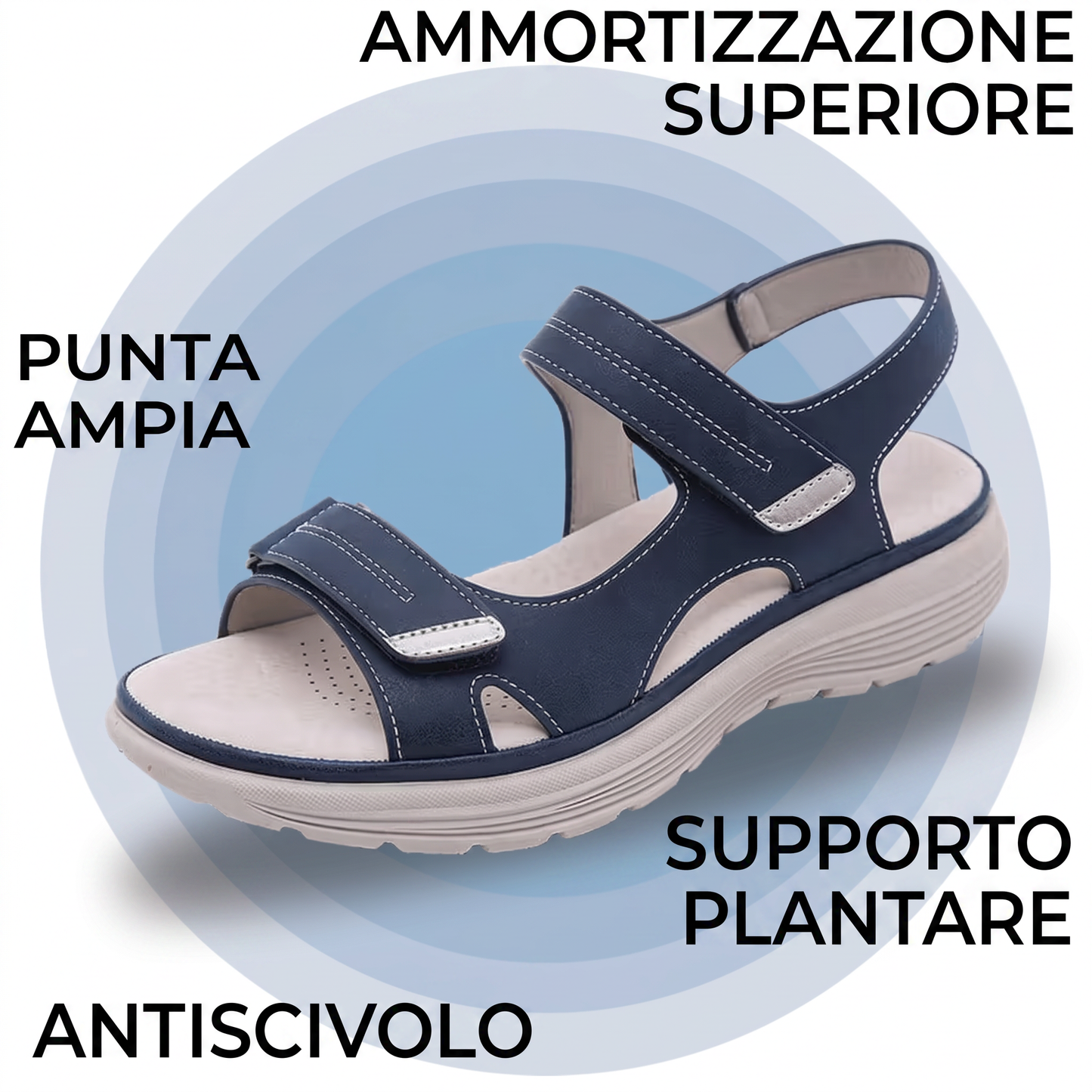 .Soline Sandali Ortopedici Antiscivolo